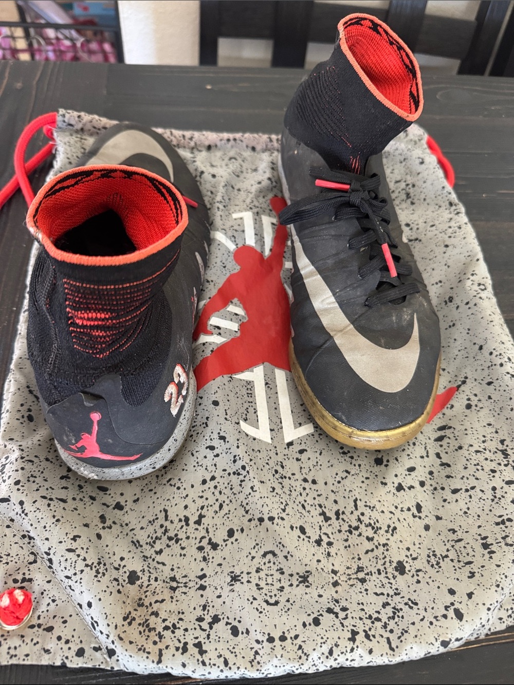 Nike Neymar x Air Jordan HypervenomX Proximo NJR IC Black Metallic Indoor soccer